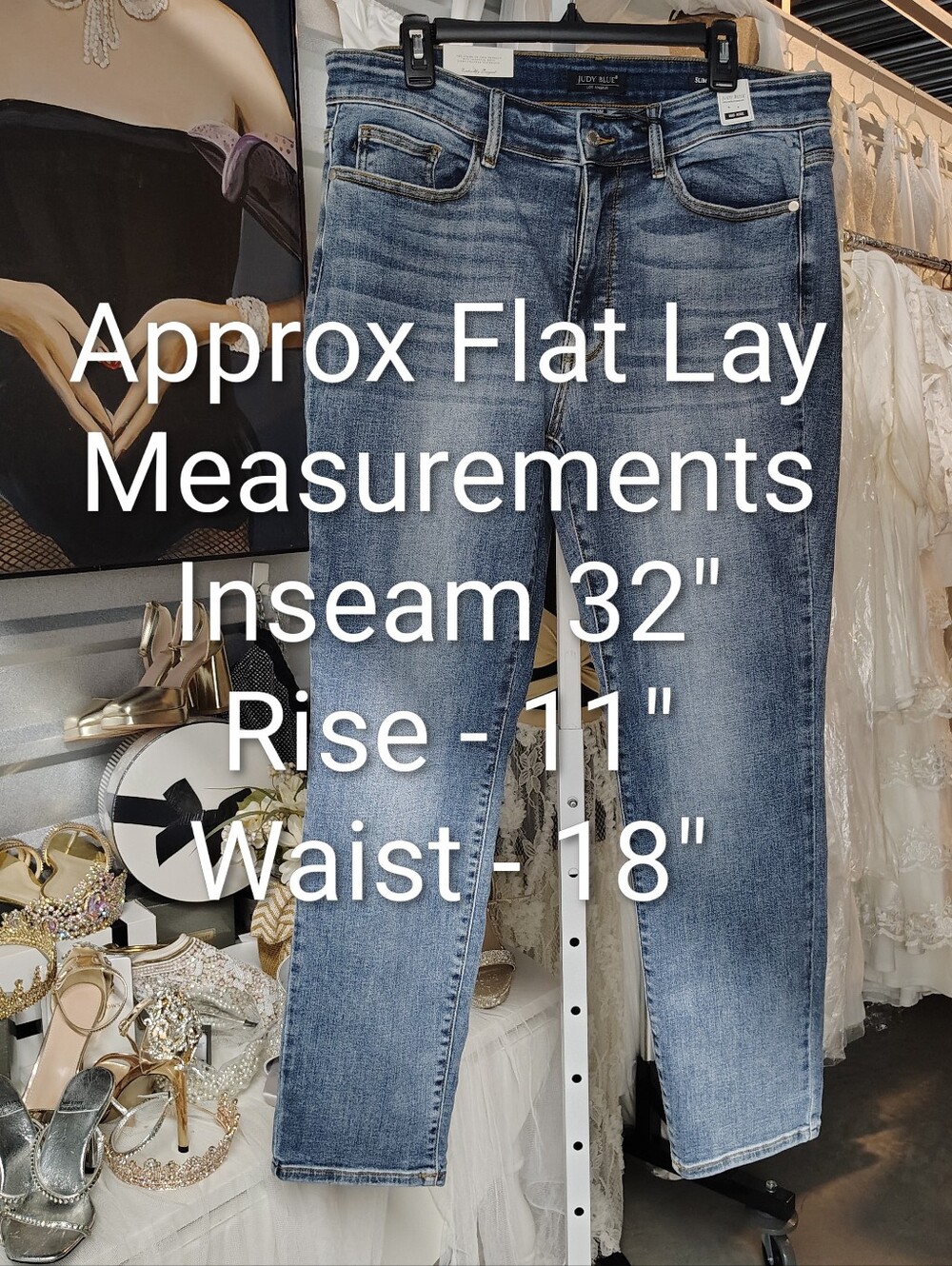 Judy Blue Slim Fit Mid Rise Jeans Dark Wash Stretch Denim NWT 18W - Picture 5 of 8